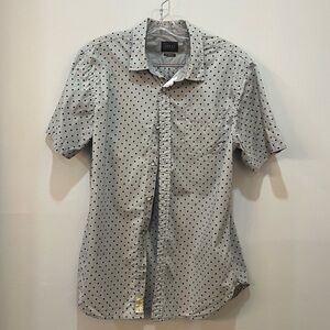 Jachs Light Gray Polka Dot Casual Shirt